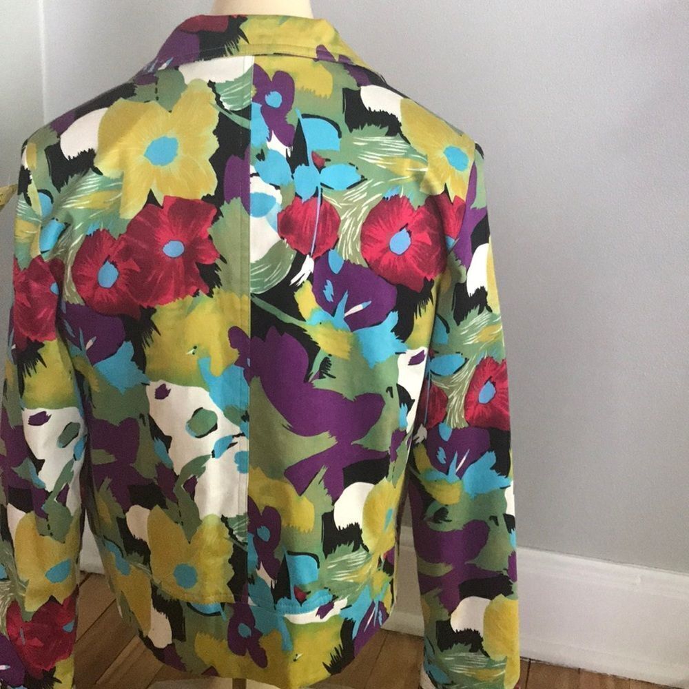 Patrick Christopher bright floral lined jacket, S - image 3